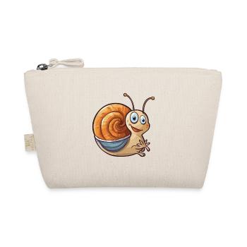 Schneckenkarikatur Kawaii Aquarellillustration - Bio-Täschchen - Natur - Vorne