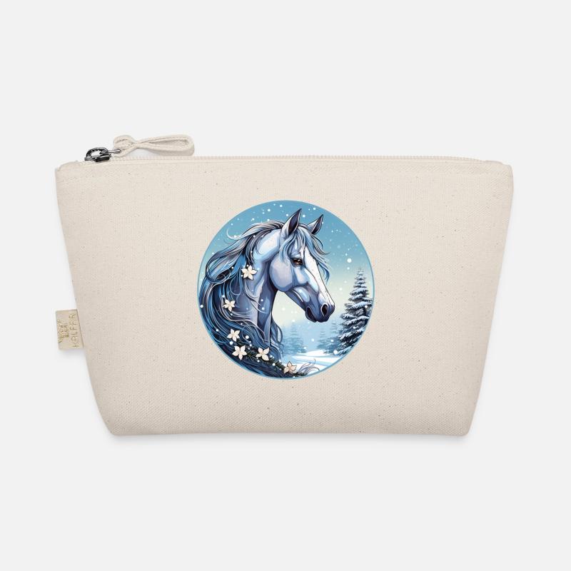 Horse with snowflakes Organic Pouch