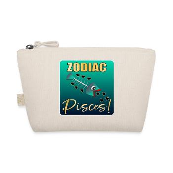 LUSTIGER GEBURTSTAG STERNZEICHEN FISCHE - Bio-Täschchen - Natur - Vorne