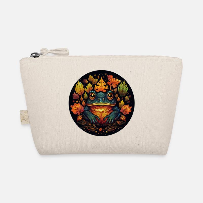 Frosch aus Herbstblättern Bio-Täschchen