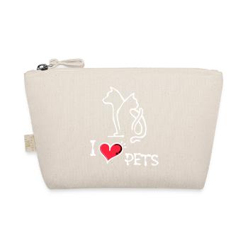 Cat I Love Pets Dog Statement Animals - Organic Pouch - nature - Front