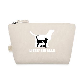 Katze Hund Statement Haustiere Häschen Tiere - Bio-Täschchen - Natur - Vorne