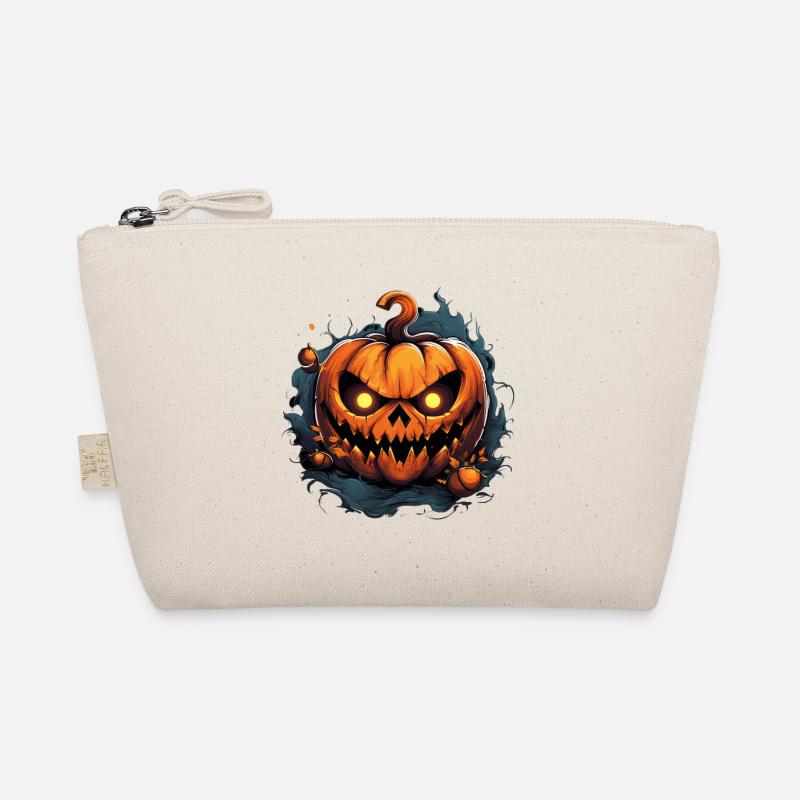 Halloween Creepy Pumpkin Organic Pouch