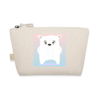 Cute Polar Bear WINTER ANIMALS - Organic Pouch - nature - Front