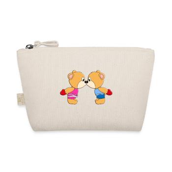 TEDDYBÄREN - HERZEN - LIEBE - VERLIEBT - TEDDYS - Bio-Täschchen - Natur - Vorne