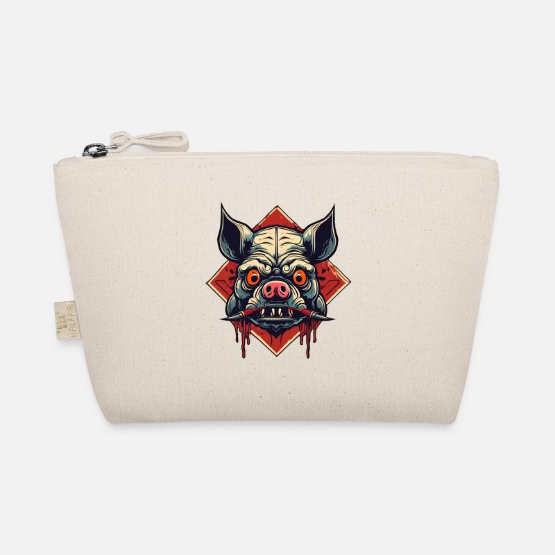 Horror Pig / Halloween / Creepy / Nightmare Organic Pouch