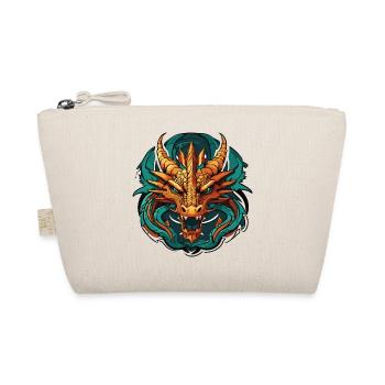 Dragon head sticker design - Organic Pouch - nature - Front