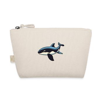 Orca Cartoon Kawaii Watercolor Illustration - Organic Pouch - nature - Front