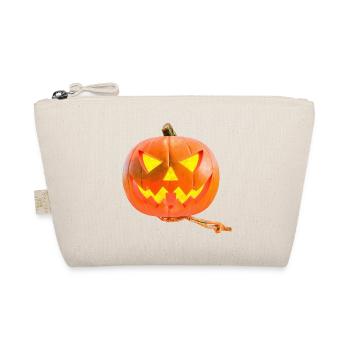 Halloween pumpkin carried by the Grim Reaper - Organic Pouch - nature - Front