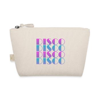 Vibrant Disco Text Pattern Design - Organic Pouch - nature - Front