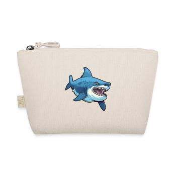 Tiger Shark Cartoon Kawaii Watercolor Illustration - Organic Pouch - nature - Front
