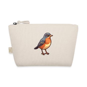Amerikanische Robin-Karikatur-Kawaii-Illustration - Bio-Täschchen - Natur - Vorne