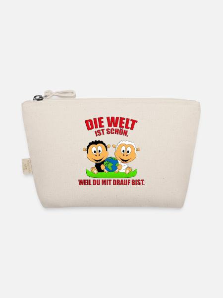 SCHAF - SCHAFE - LIEBE - LOVE - WELT - ERDE - Bio-Täschchen - Natur