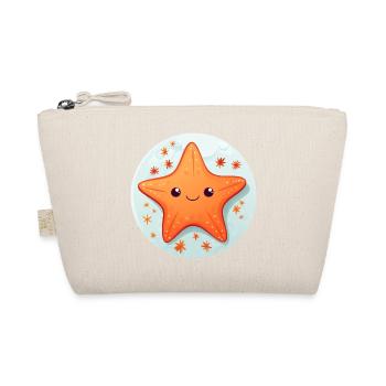 Kawaii Seestern - Niedliches Tierdesign - Bio-Täschchen - Natur - Vorne