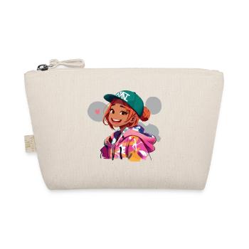 Red Head Girl in Hoodie - Organic Pouch - nature - Front