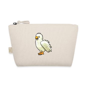 Cockatoo Cartoon Kawaii Watercolor Illustration - Organic Pouch - nature - Front