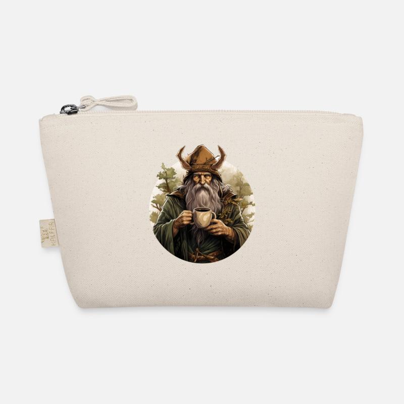 Druide Mit Kaffee Fantasy RPG Shirt - Bio-Täschchen - Natur