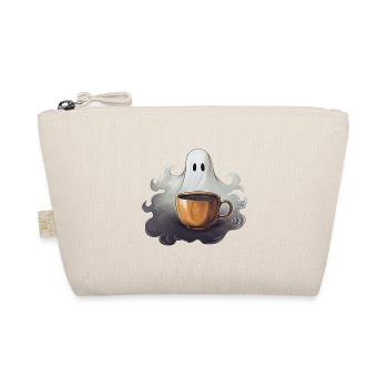 Giant Coffee With Ghost Halloween Shirt - Organic Pouch - nature - Front
