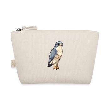 Falcon Cartoon Kawaii Watercolor Illustration - Organic Pouch - nature - Front