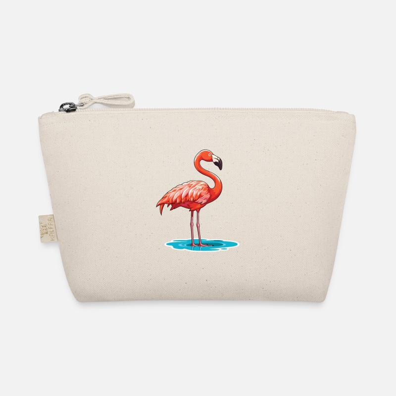 Flamingo-Karikatur Kawaii Aquarell-Illustration - Bio-Täschchen - Natur