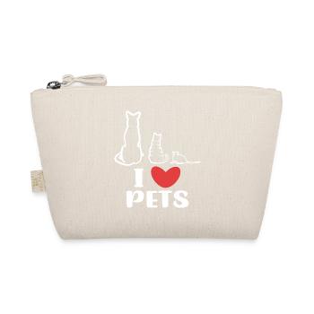 I Love Pets Dog Cat Rat Statement - Organic Pouch - nature - Front