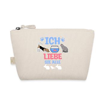 Haustiere Statement Hund Katze Maus Hase Fisch - Bio-Täschchen - Natur - Vorne