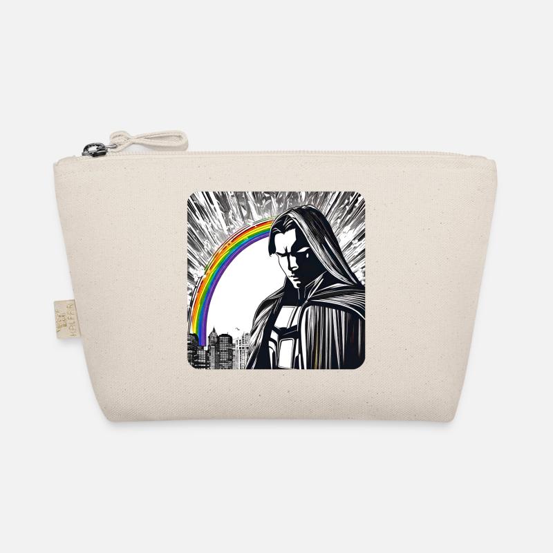 Mann und Regenbogen Bio-Täschchen