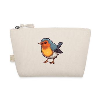 Robin Cartoon Kawaii Aquarell Illustration - Bio-Täschchen - Natur - Vorne