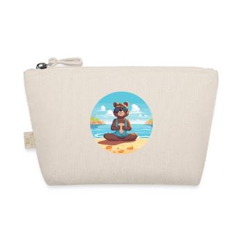 Beaver Cartoon Yoga Beach Summer Illustration - Organic Pouch - nature - Front