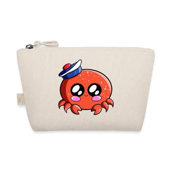 Kawaii Crab - Organic Pouch - nature - Front