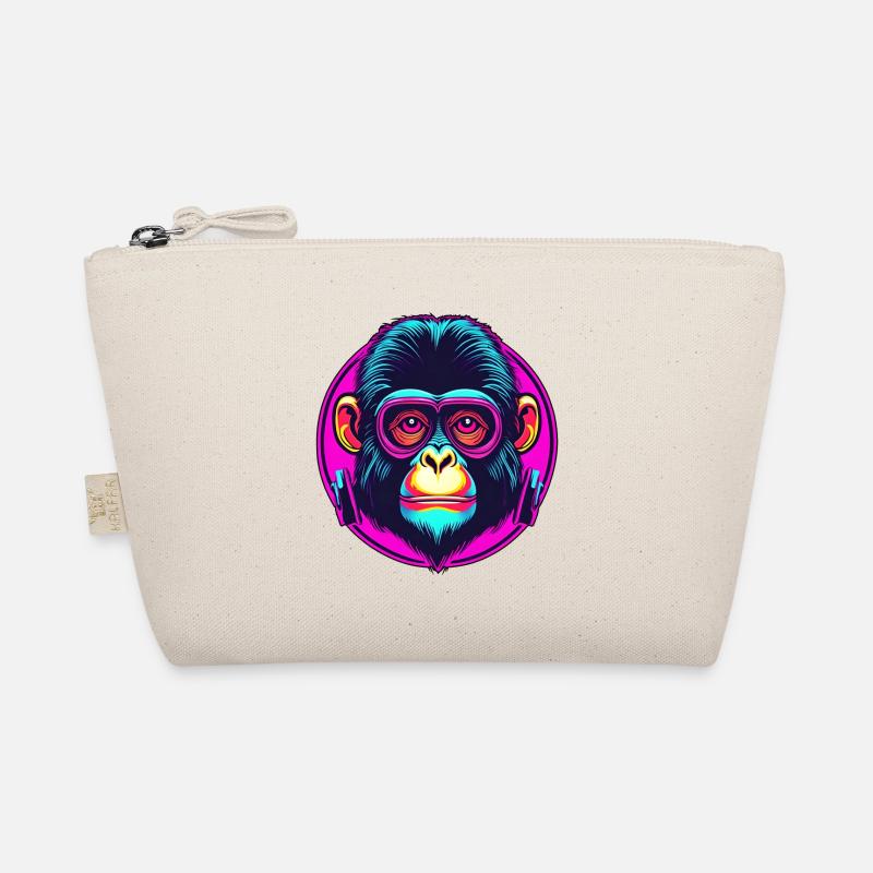 Disco Monkey / Neon / Animal / Zoo / Glasses / Cool Organic Pouch