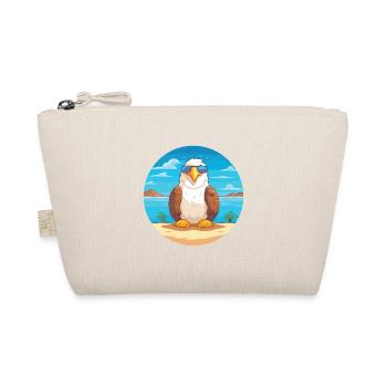 Eagle Cartoon Yoga Beach Summer Illustration - Organic Pouch - nature - Front
