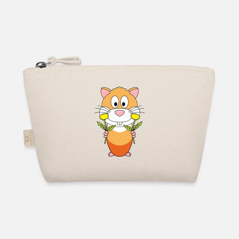 HAMSTER - BLUMEN - TIER - LIEBE - TIERE - Bio-Täschchen - Natur