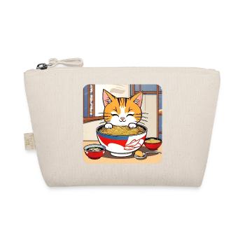 Cute asian cat and ramen noodles - Organic Pouch - nature - Front