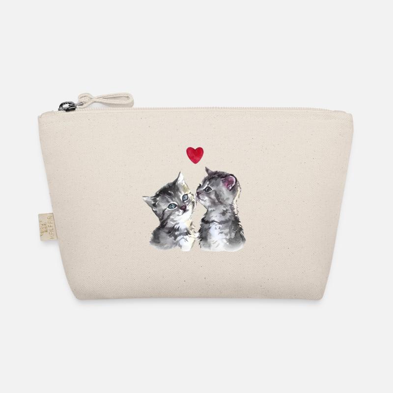 VERLIEBTE 💘 KÄTZCHEN Bio-Täschchen