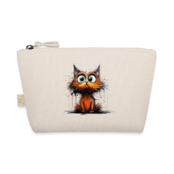 Crazy looking cat for cat lady - Organic Pouch - nature - Front