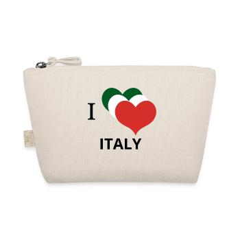 ICH LIEBE ITALIEN Typografie-Logo-Design - Bio-Täschchen - Natur - Vorne