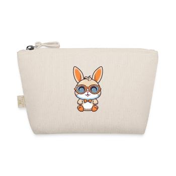 Lapin portant des lunettes Dessin animé Kawaii Illustration - Trousse biologique - nature - Devant