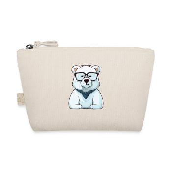 Ours polaire avec lunettes Cartoon Kawaii Illustratio - Trousse biologique - nature - Devant