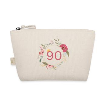 Number 90, Cute wreath of flowers - Organic Pouch - nature - Front