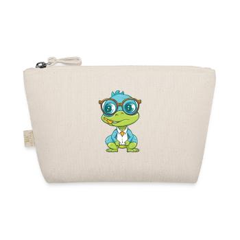 Eidechse mit Brille Cartoon Kawaii Illustration - Bio-Täschchen - Natur - Vorne