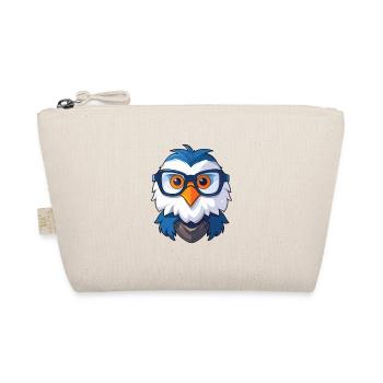 Adler mit Brille Cartoon Kawaii Illustration - Bio-Täschchen - Natur - Vorne