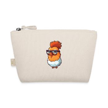 poulet avec des lunettes dessin animé Kawaii illustration - Trousse biologique - nature - Devant