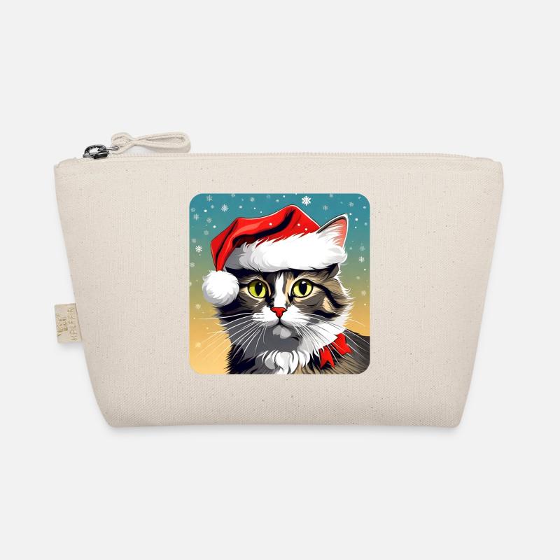 Chat de Noël mignon Trousse biologique