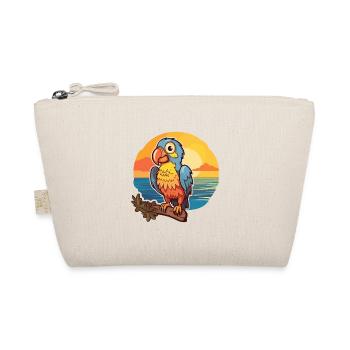 Papagei Lustige Karikatur Kawaii Strand Illustration - Bio-Täschchen - Natur - Vorne