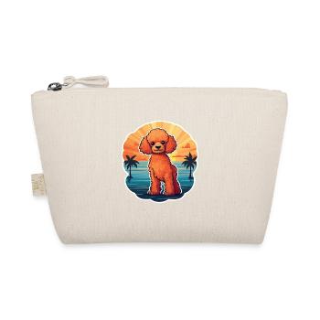 Pudel Hund Lustige Karikatur Kawaii Strand Illustration - Bio-Täschchen - Natur - Vorne