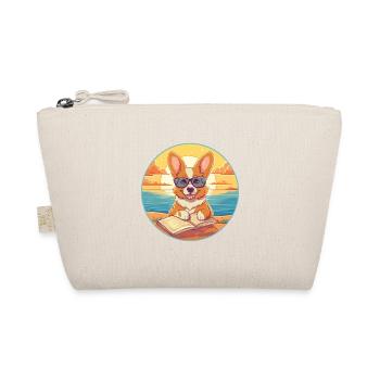 Corgi Chien Mignon Drôle Dessin Animé Kawaii Livre Plage - Trousse biologique - nature - Devant