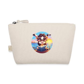 Vache Mignon Drôle Dessin Animé Kawaii Livre Plage - Trousse biologique - nature - Devant