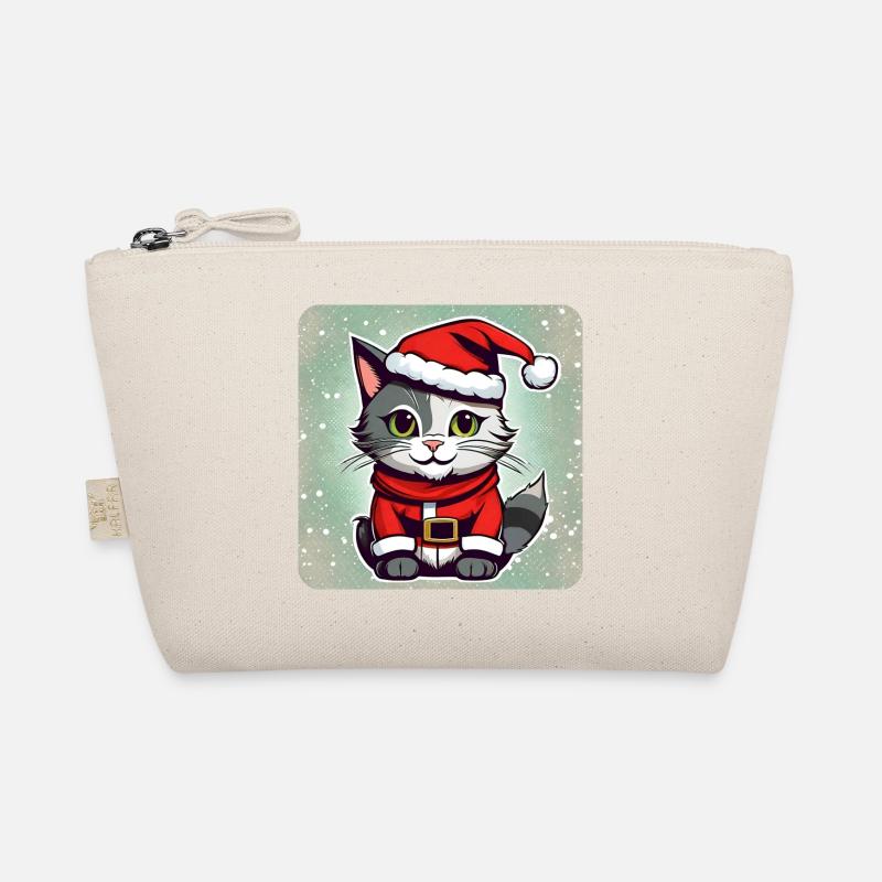 Chat de Noël mignon Trousse biologique