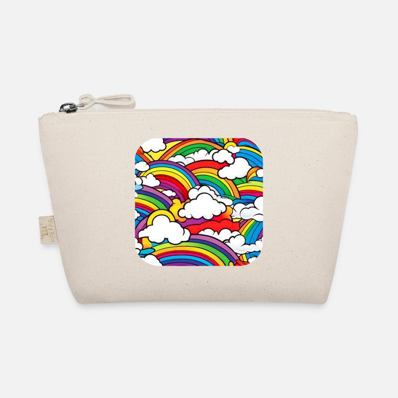 Regenbogen und Wolken Bio-Täschchen